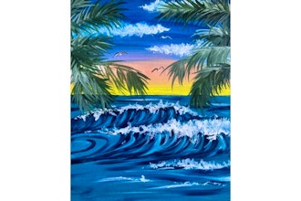 Wine Dine and Paint: Classic Surf Art